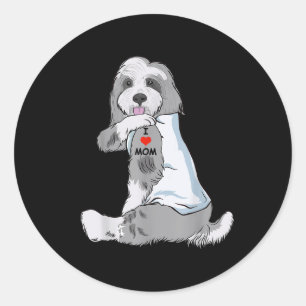 Adesivo Eu Amo A Mãe Tatto Com A Collie Mamãe Cachorro À E