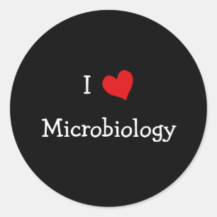 Adesivo Eu amo a microbiologia