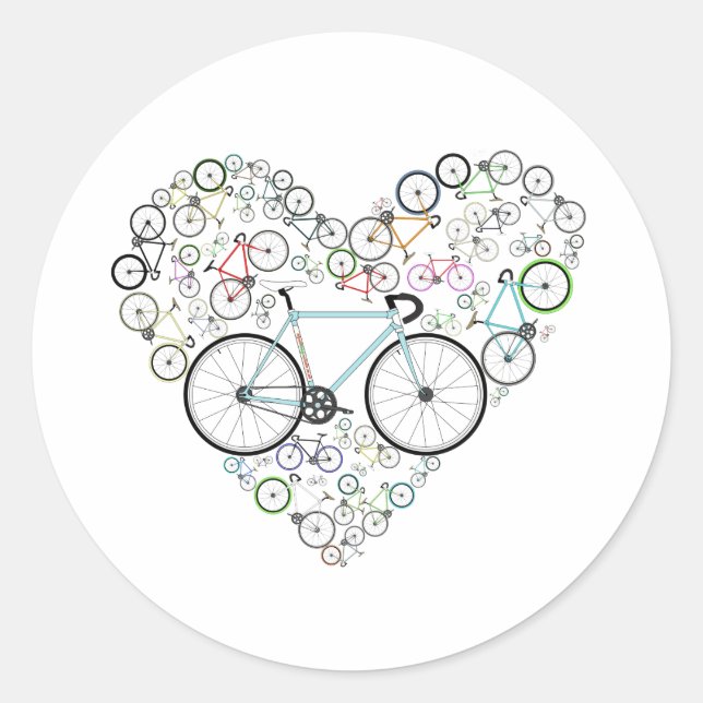 Adesivo Eu Amo A Minha Bicicleta (Frente)