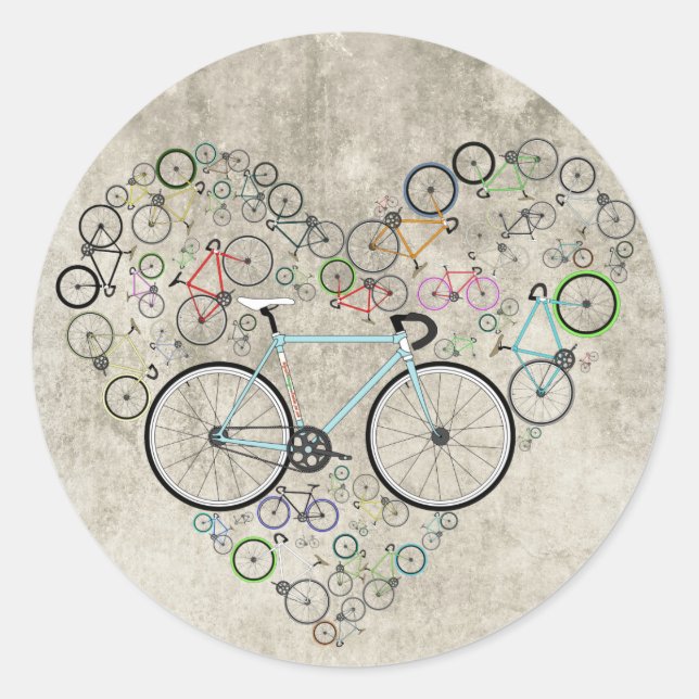 Adesivo Eu Amo A Minha Bicicleta (Frente)