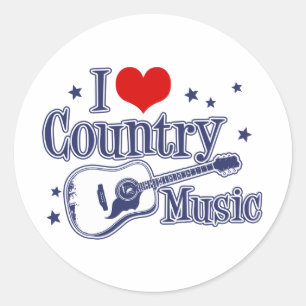 Adesivo Eu amo a música country