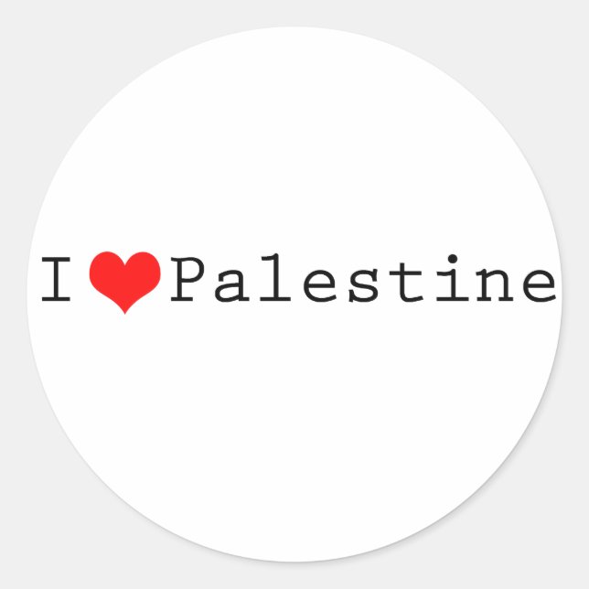 Adesivo Eu amo a Palestina (Frente)