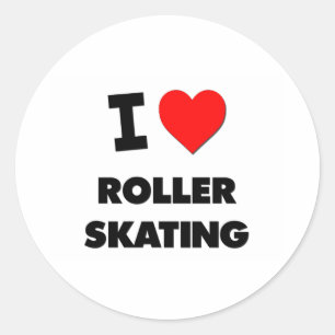 Adesivo Eu amo a patinagem de rolo