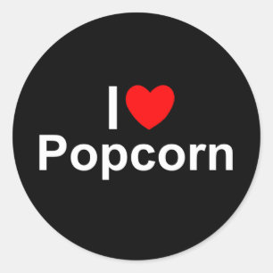 Adesivo Eu amo a pipoca (do coração)