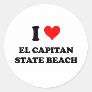 Adesivo Eu amo a praia de estado do EL Capitan