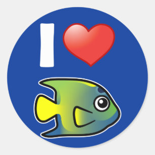 Adesivo Eu amo a rainha Angelfish