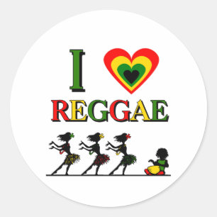 Adesivo Eu amo a reggae