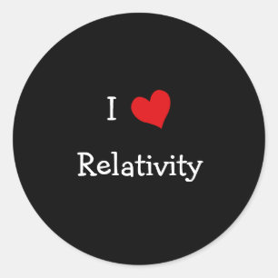 Adesivo Eu amo a relatividade