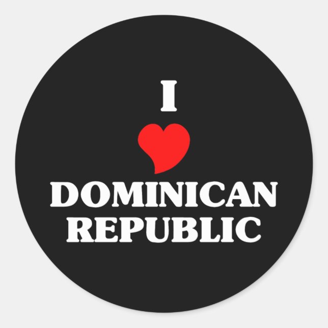 Adesivo Eu amo a República Dominicana (Frente)