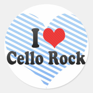 Adesivo Eu amo a rocha do violoncelo