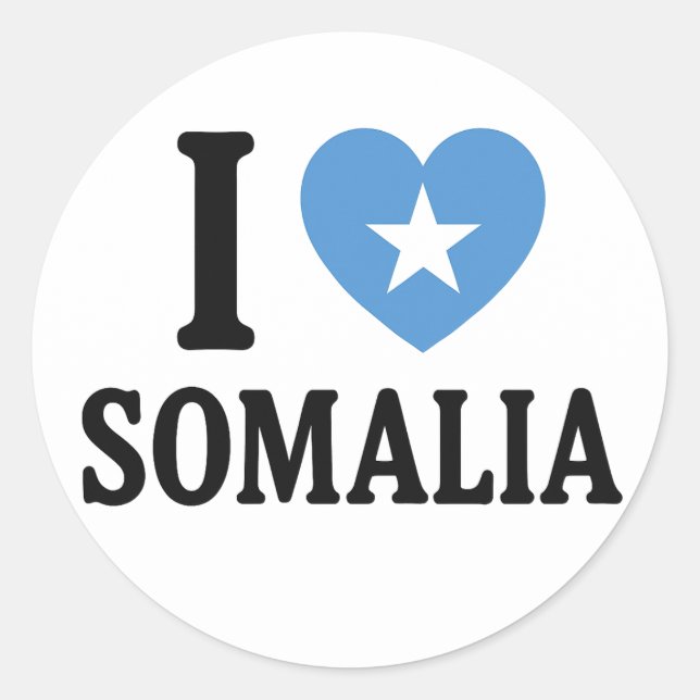 Adesivo Eu amo a Somália (Frente)