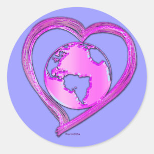 Adesivo EU AMO A TERRA (Rosa)
