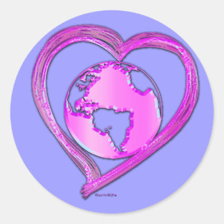 Adesivo EU AMO A TERRA (Rosa)