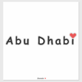 Adesivo Eu amo Abu Dhabi
