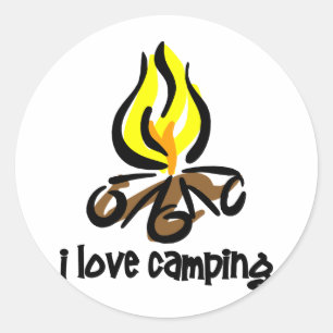 Adesivo eu amo acampar