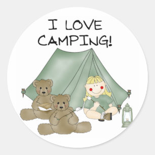 Adesivo Eu amo acampar