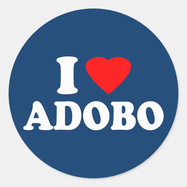 Adesivo Eu Amo Adobo (Frente)