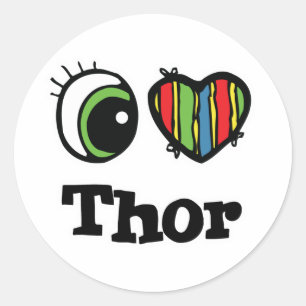 Adesivo Eu Amo (Adoro) Thor