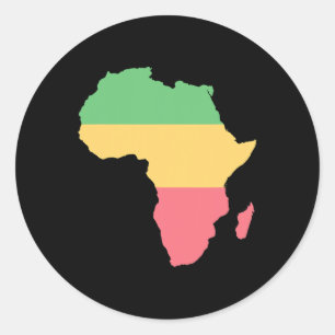 Adesivo Eu Amo África Continente Colorido Rosta