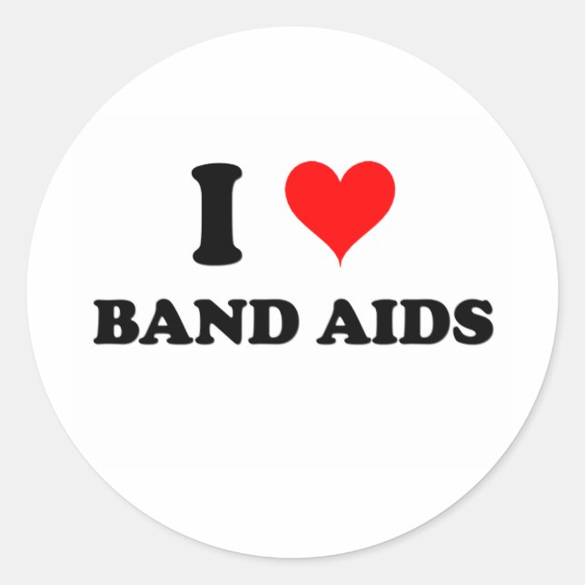 Adesivo Eu Amo Aids De Banda (Frente)