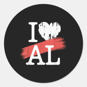 Adesivo Eu amo Al I Heart Al