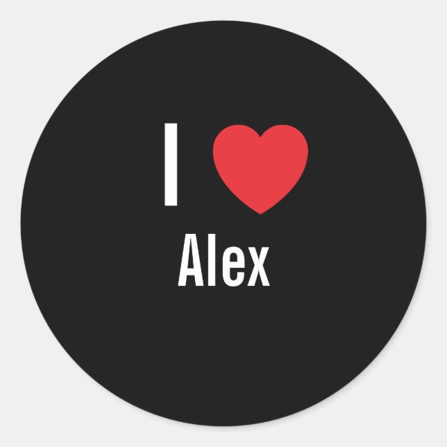 Adesivo Eu amo Alex (Frente)