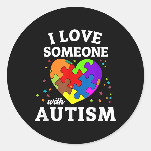 Adesivo Eu Amo Alguém Com Autismo (Frente)