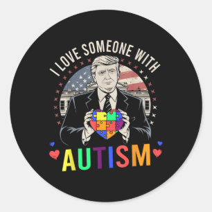 Adesivo Eu Amo Alguém Com Autismo Engraçado Autismo