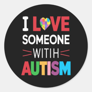 Adesivo Eu Amo Alguém Com Autismo Sensibilização Homens Mu