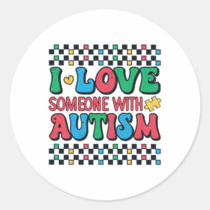 Adesivo Eu Amo Alguém Com Autismo Sensibilização Homens Mu