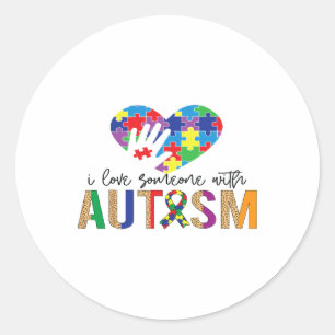 Adesivo Eu Amo Alguém Com Consciência Autista Mulheres Cri