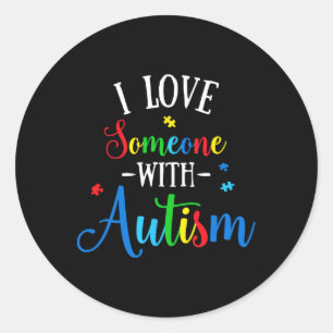 Adesivo Eu Amo Alguém Com Conscientização Sobre Autismo Ho