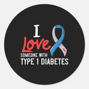 Adesivo Eu Amo Alguém Com Diabetes Tipo 1 Dando Diabetes