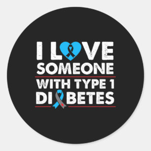 Adesivo Eu Amo Alguém Com Diabetes Tipo 1 Para Tipo Um D