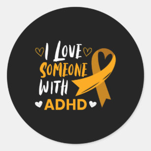 Adesivo Eu Amo Alguém Com Sensibilização Para A Fita Adhd