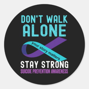 Adesivo Eu Amo Alguém Que Prevenir Suicídio Em Teal-Purple