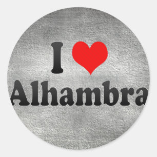 Adesivo Eu amo Alhambra, os Estados Unidos