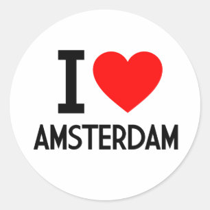 Adesivo Eu amo Amsterdão