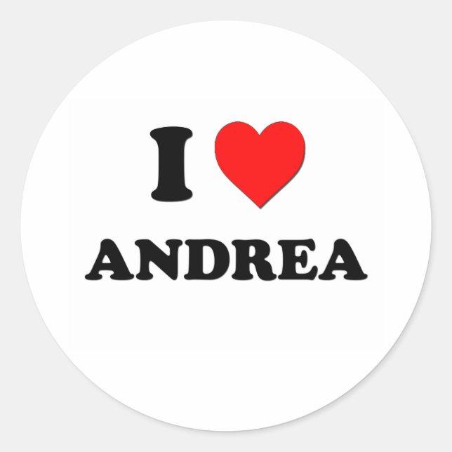 Adesivo Eu Amo Andrea (Frente)