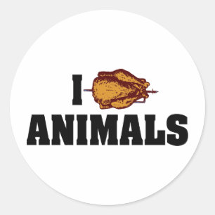 Adesivo Eu Amo Animais de Coração - Amantes de Churrasco