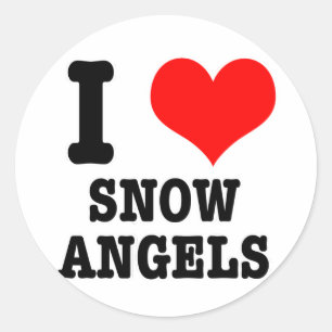 Adesivo EU AMO anjos de neve