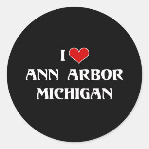 Adesivo Eu Amo Ann Arbor, Michigan