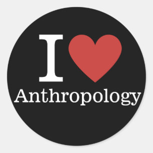 Adesivo Eu ❤️ Amo Antropologia para Estudantes/Faculdade