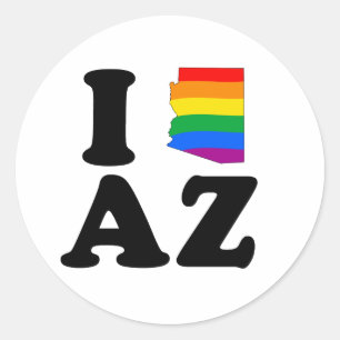 ADESIVO EU AMO ARIZONA GAY