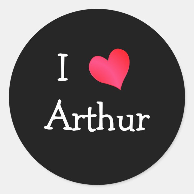 Adesivo Eu amo Arthur (Frente)