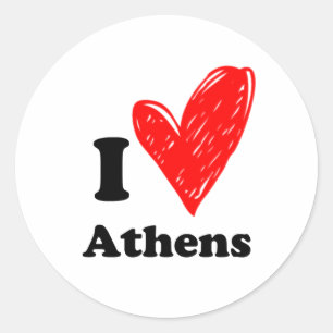 Adesivo Eu amo Atenas