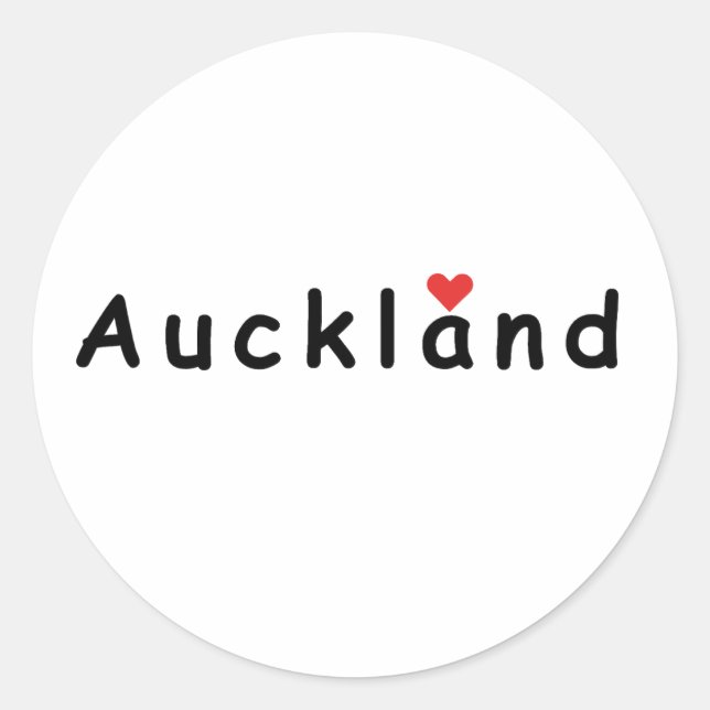 Adesivo eu amo Auckland (Frente)