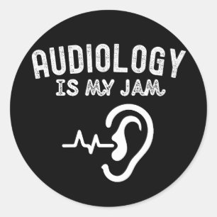 Adesivo Eu Amo Audiologia, Audiologia É Minha Paixão