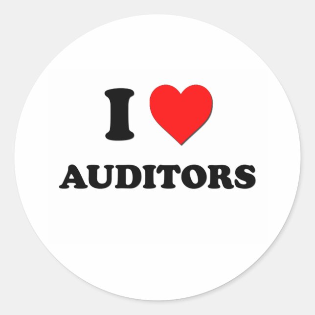 Adesivo Eu Amo Auditores (Frente)