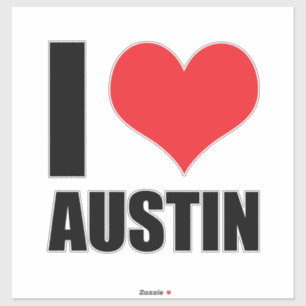 Adesivo Eu amo Austin